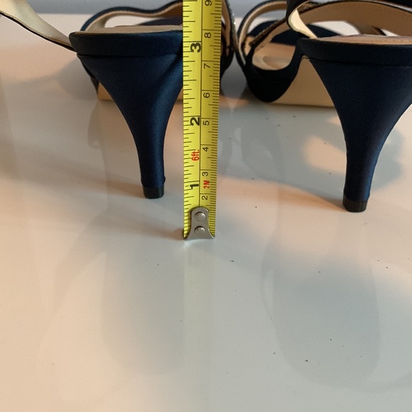 Navy blue with rhinestones 3” sandals - Picture 3 of 4